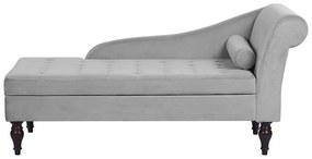 Chaise longue con contenitore grigio chiaro PESSAC Beliani