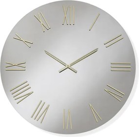 Orologio da parete rotondo D60 cm in cristallo Chiaro e numeri Oro - SEAN