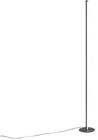 Lampada da terra di design nera con LED e dimmer touch - Clutch