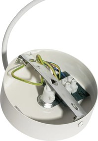 Alimentatore con rosone tondo per binario monofase bianco - Iconic