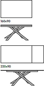 CARINA - tavolo da pranzo allungabile