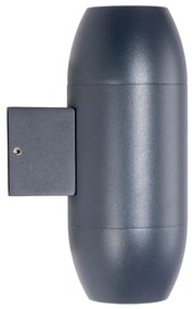 Applique Ovale Bidirezionale IP65 GU10 per esterni, Grande - Grigia Colore del corpo Grigio
