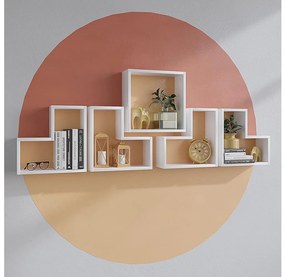 SET 5x Mensola da parete ELITRA bianca