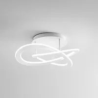 Plafoniera Moderna Yara Alluminio E Silicone Bianco Led 1 Luce 30W 3K