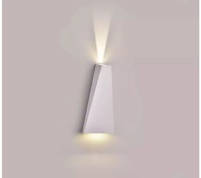 Applique Lampada LED da Muro Piramide 6W 3000K Carcassa Bianca Doppio Fascio Luminoso Up-Down IP65 SKU-8295