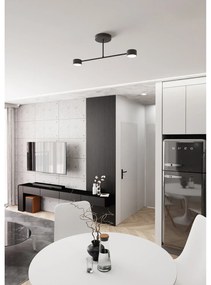 Plafoniera Moderna Thor 2 Luci Nera