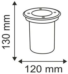 Lampada segnapasso da esterno COMETA 1xGU10/50W/230V IP65