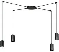 Lampada a Sospensione Traker, Nero, Acciaio, 300x300x14 cm, EPIKASA