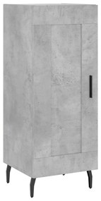 Credenza grigio cemento 34,5x34x90 cm in legno multistrato