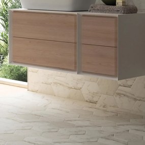 Top per lavabo Bellagio BADEN HAUS L 176 x H 1.6 x P 46 cm bianco legno