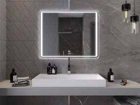 Mexen Zusa specchio da bagno retroilluminato 100 x 80 cm, LED 6000K, antiappannamento - 9808-100-080-611-00