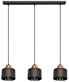 Lampadario su fune EDISON 3xE27/15W/230V