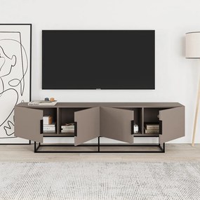 Tavolo TV grigio-beige 200x55 cm Titan - Marckeric