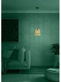 Eglo 390152 - Lampadario a sospensione con filo MONTEZUELO 1xE27/40W/230V diametro 24 cm bambù