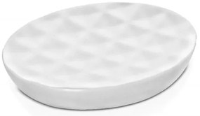 Porta saponetta da appoggio colore bianco in ceramica Cristal