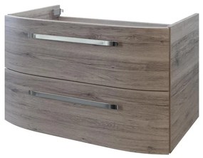 Mobile da bagno sospeso sotto lavabo L 80 x H 48 x P 48 cm rovere satinato, 2 cassetti PELIPAL Contea