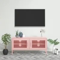 Mobile TV Rosa 105x35x50 cm in Acciaio