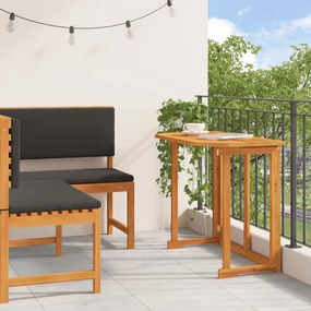 Set da pranzo da giardino 2 pezzi con cuscini in legno massello di acacia