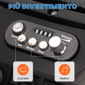 Macchina Elettrica per Bambini a 2 Posti Doppio Motore 24V 3 Velocità Blu...
