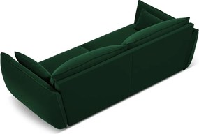 Divano verde scuro con rivestimento in velluto 208 cm Vanda – Mazzini Sofas
