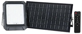 Faretto solare LED 15W 3,7V IP65 4000K nero + telecomando