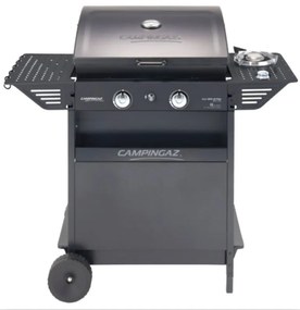 Campingaz - Barbecue a gas con ruote 2 bruciatori in acciaio e fornello laterale xpert 200 ls plus