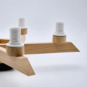 Plafoniera ANTONIO 5xE14/40W/230V rovere