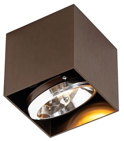 Faretto da incasso di design bronzo scuro quadrato girevole e inclinabile - Box