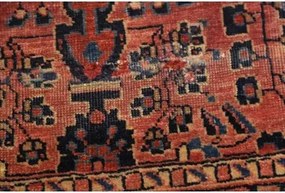 Antik Stilizzato Rosso Ruggine Blu Scuro Corsia 75x195 Cm