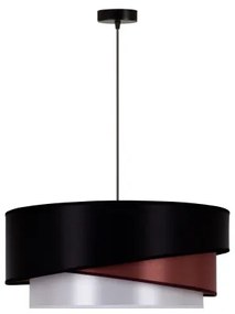Duolla - Lampadario a sospensione con filo KOBO 1xE27/15W/230V diametro 45 cm nero/bordeaux/argento