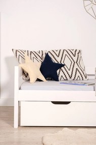 Letto per bambini Paul con barriera - bianco - letto senza spazio di archiviazione 140x70 cm