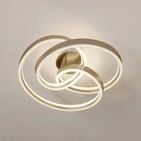 Lucande Plafoniera LED Gunbritt, Ø 60 cm, argento, dimmerabile