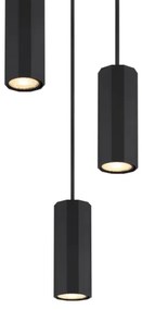 Globo 57918-3HB - Lampadario a sospensione con filo JAMES 3xGU10/25W/230V nero