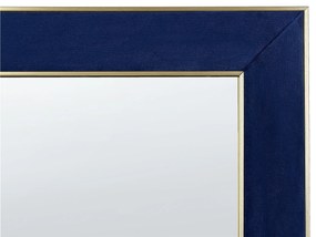 Specchio da terra velluto blu marino e oro 50 x 150 cm LAUTREC Beliani