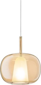 Ondaluce - Lampadario a cavo THELMA 2xE27/15W/230V beige fumé