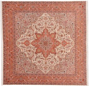 Tabriz Tappeto 250x250 Rosa (Iran) Annodato A Mano