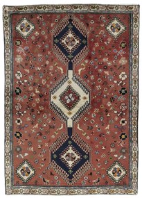 Shiraz Tappeto 120x170 Rosso (Iran) Annodato A Mano