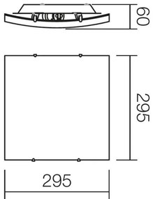 Redo 05-812 - Plafoniera SHAKE 1xE27/42W/230V 29,5x29,5 cm bianca