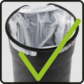 WENKO 24635100 - Cestino LEMAN 17x25 cm blu/nero