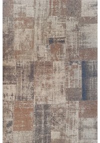 Tappeto Kilim orientale in acrilico marrone, L 190 x L 133 cm