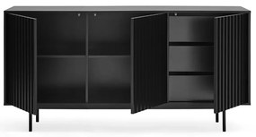 Cassettiera bassa nera 159x80 cm Sierra - Teulat