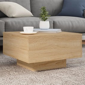 Tavolino da salotto rovere sonoma 55x55x31 cm legno multistrato