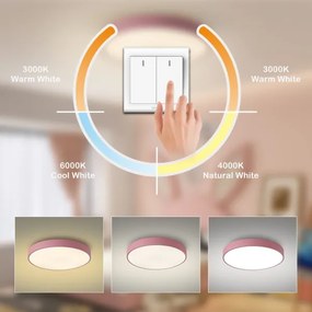 Brilagi - Plafoniera LED POOL LED/60W/230V 3000/4000/6000K 60 cm rosa