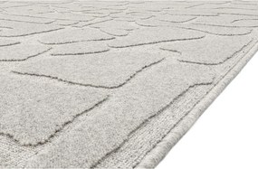 Tappeto in lana grigio chiaro 133x190 cm Morphic Dunes - Agnella