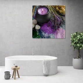 Quadro su tela, Candela Violet Zen Spa  Dimensioni Tappeti 30x30