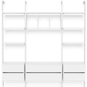 Kit cabina armadio PROJECT KIT LIVING 210X50 CM CLASSIC in alluminio 217.5 x 220 x 50 cm bianco/anodizzato