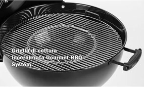 Master Touch E-5750 Weber Barbecue A Carbone 57 Cm Con Coperchio E Termometro Nero