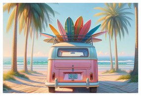 Quadro su tela – Estate nei colori delle tavole da surf