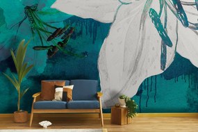 Fotomurale Lilium, turchese 450X300 cm