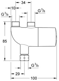 GROHE 34487000 - Protezione termostatica anti-scottatura GROHTHERM MICRO cromo